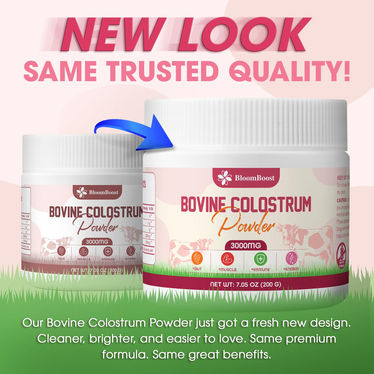 Label highlights non-GMO and all-natural features for health-conscious shoppers.