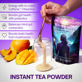 BloomBoost Peach Mango flavor powder offers refreshing tropical taste.