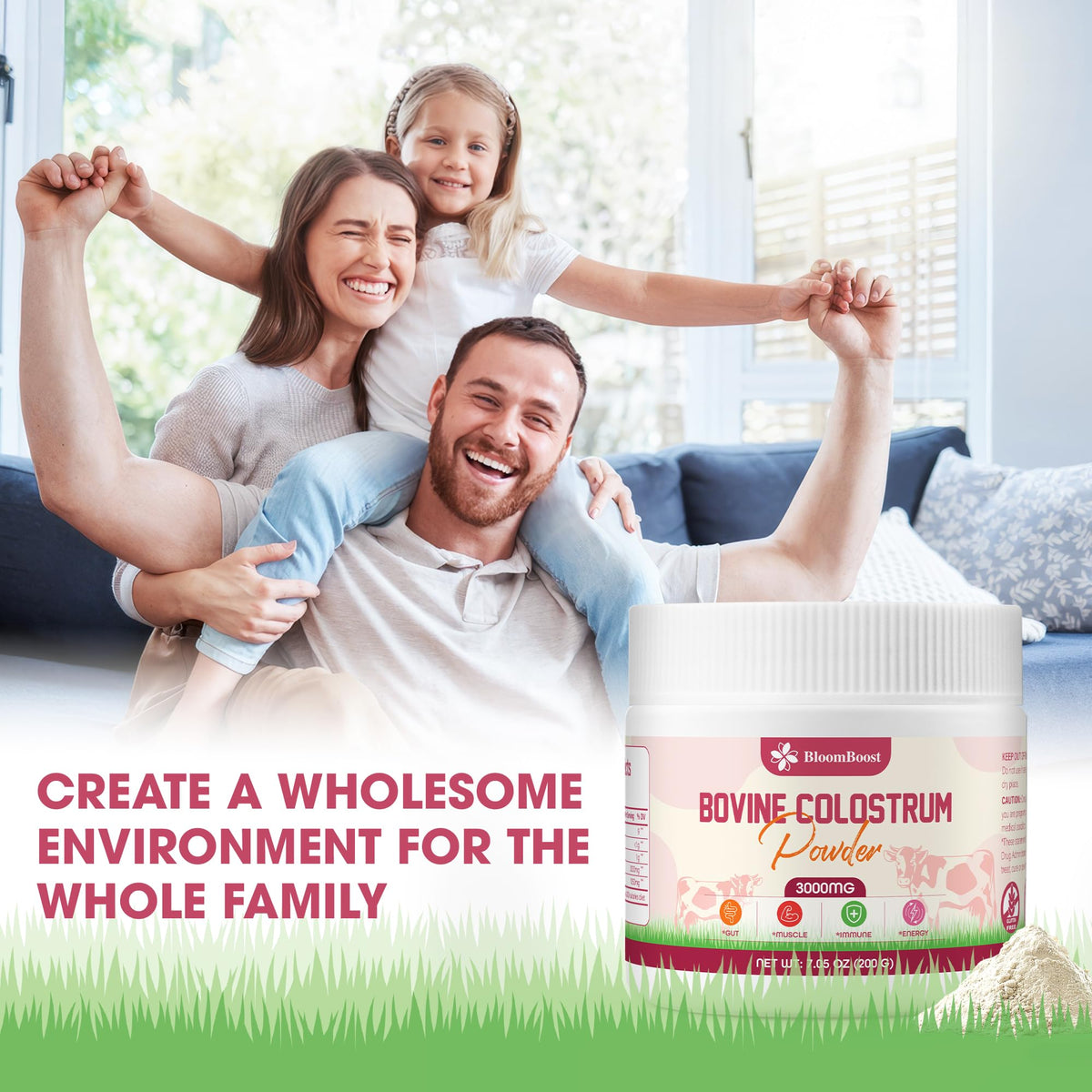 Grass-fed pasture and cows indicate purity and nutrient retention.
