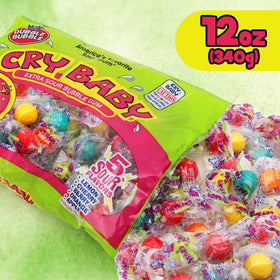 Bloom's Cry Baby Sour Gum offers five flavors for a varied tasting experience.