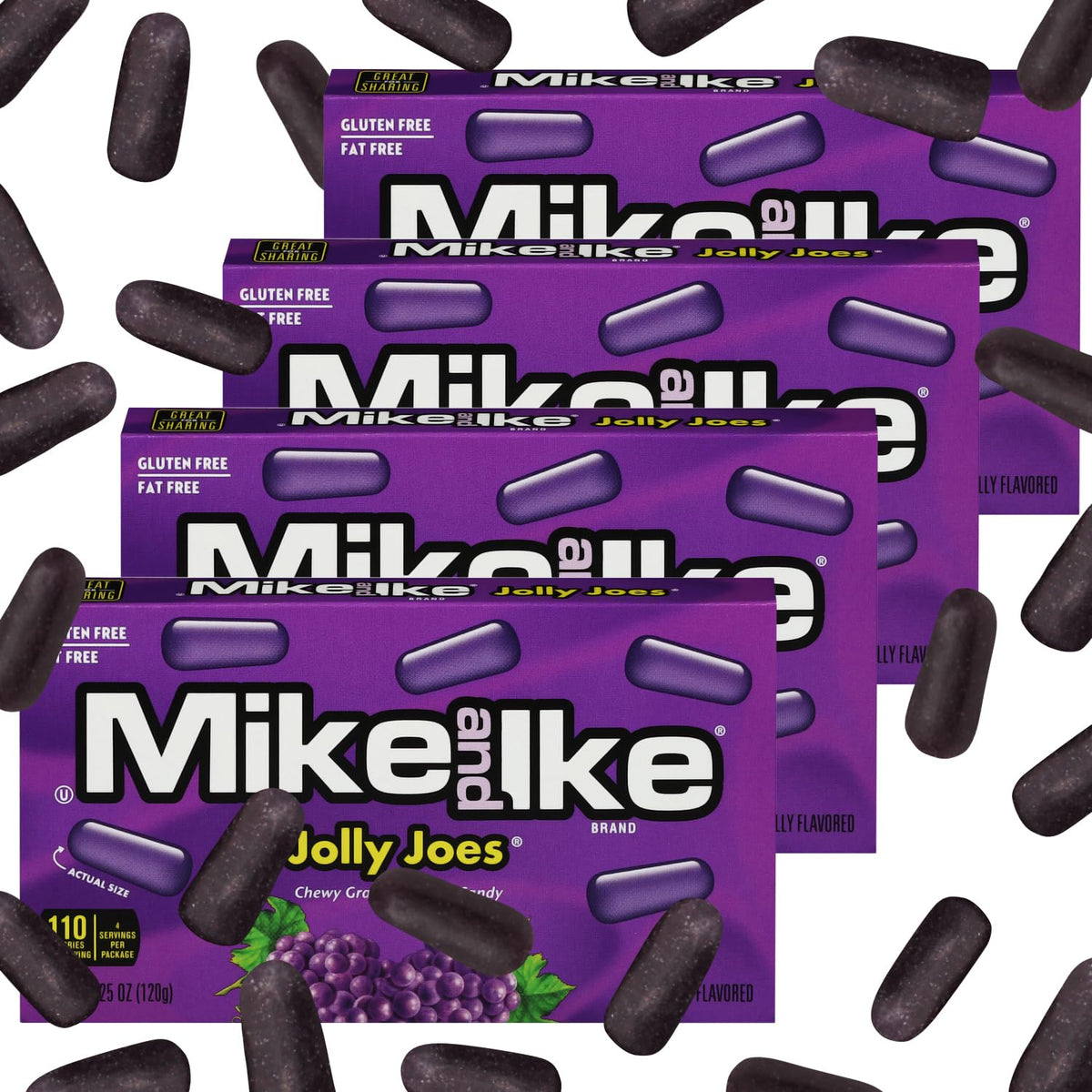 Bloom's Mike and Ike Jolly Joes front-pack for easy sharing during movie nights