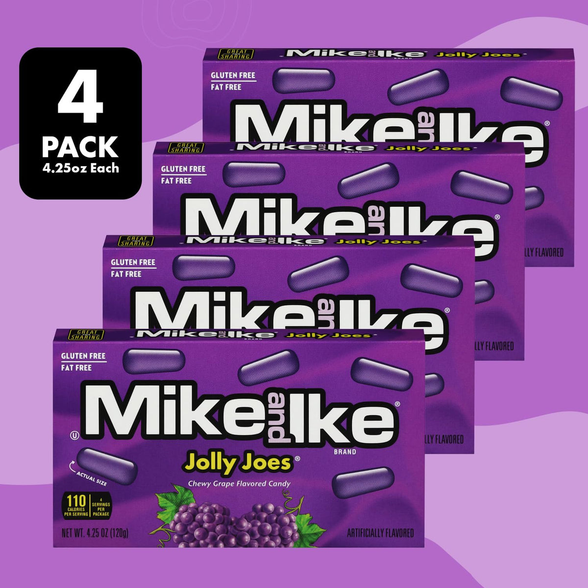 Bloom's Mike and Ike Jolly Joes close-up showing colorful fruity flavors for snacking