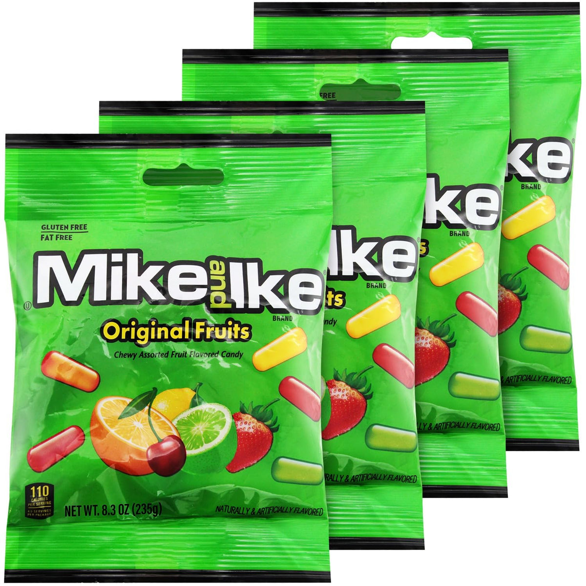 Bloom's Mike and Ike Original Fruits boxes stacked for sharing.