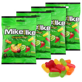 Bloom's Mike and Ike original fruits 4-pack front view, perfect for movie treats.