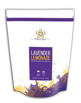 Blossoms By Java Frost lavender lemonade mix bottle pour for refreshing flavor