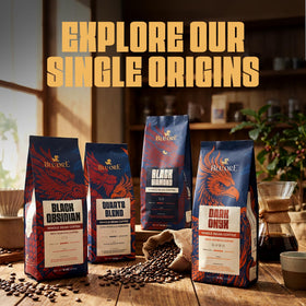 Blu Ore brand label on packaging emphasizing single-origin Vietnamese beans.