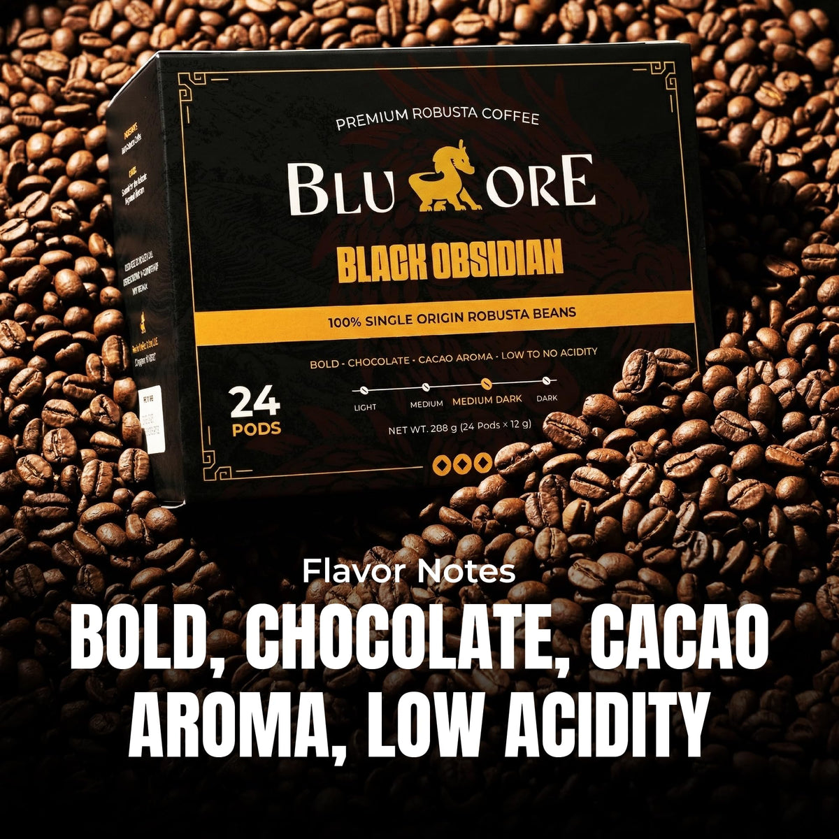 Blu Ore Robusta K-Cup pod single-origin flavor profile