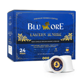 Blu Ore Vietnamese coffee pods in a dark roast pack front showing premium quality and packaging.