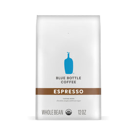 Blue Bottle Coffee espresso dark roast 12 oz bag for bold shots.