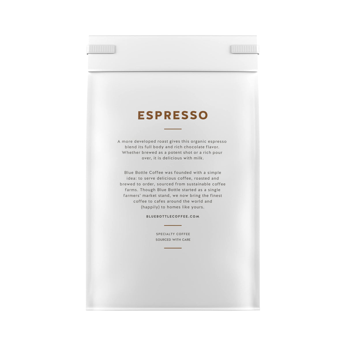 Blue Bottle Coffee beans sourced from Latin America and Central Africa.