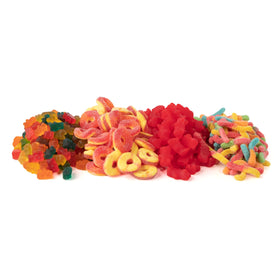 Blue Bow Gourmet gift-ready snacks arranged for gifting