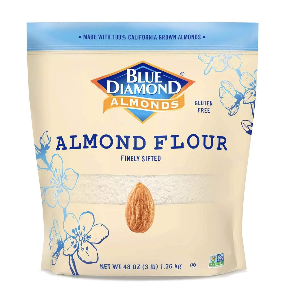 Blue Diamond Almond Flour bag for gluten-free baking with smooth texture