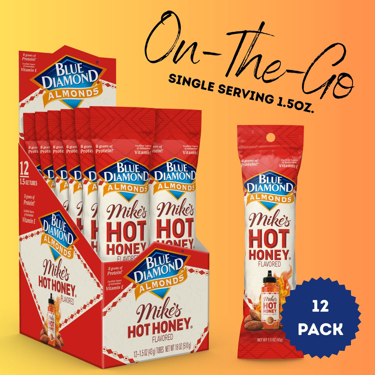 Blue Diamond 12-pack, 1.5oz servings, convenient snack