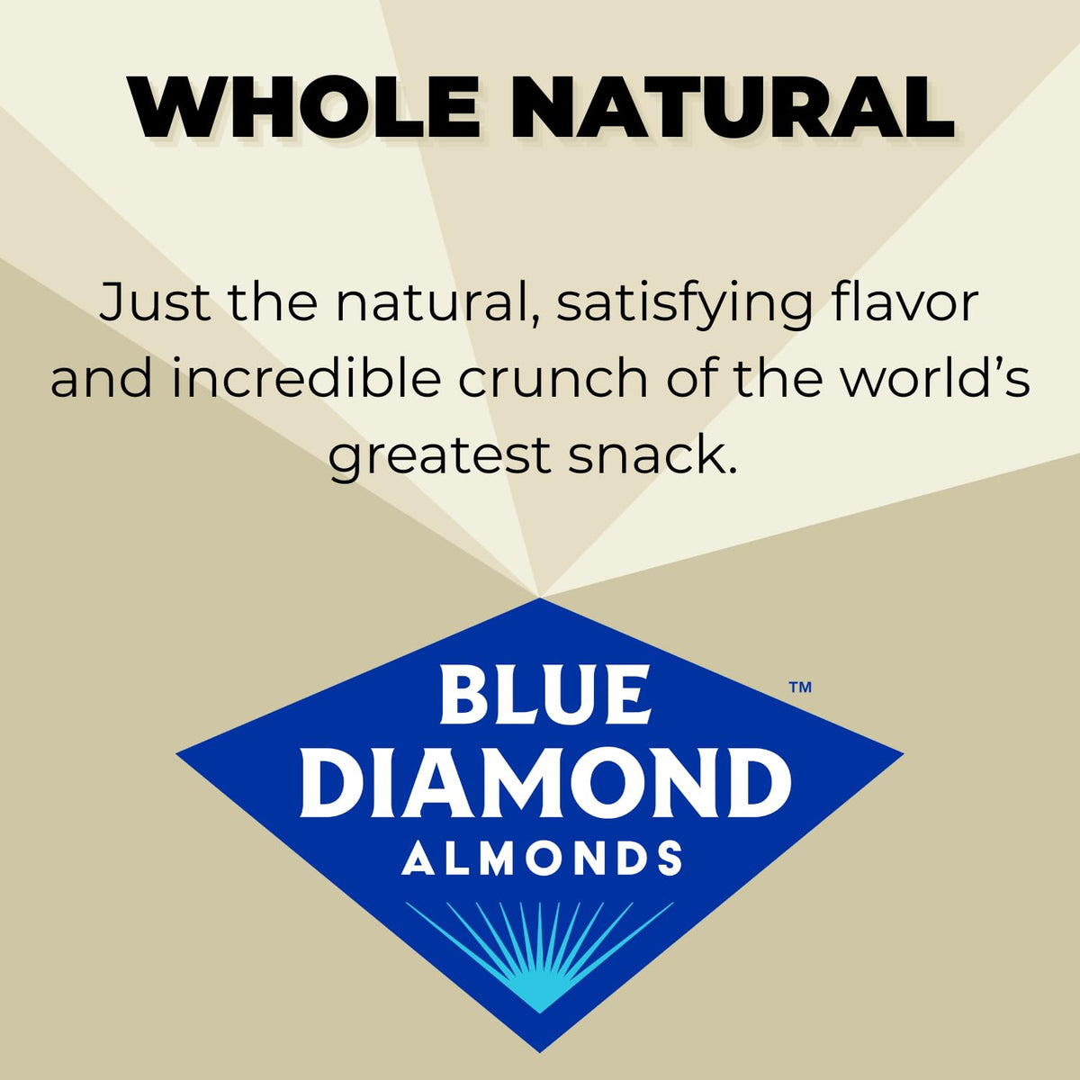 Blue Diamond Almonds held in hand, protein-rich snack.