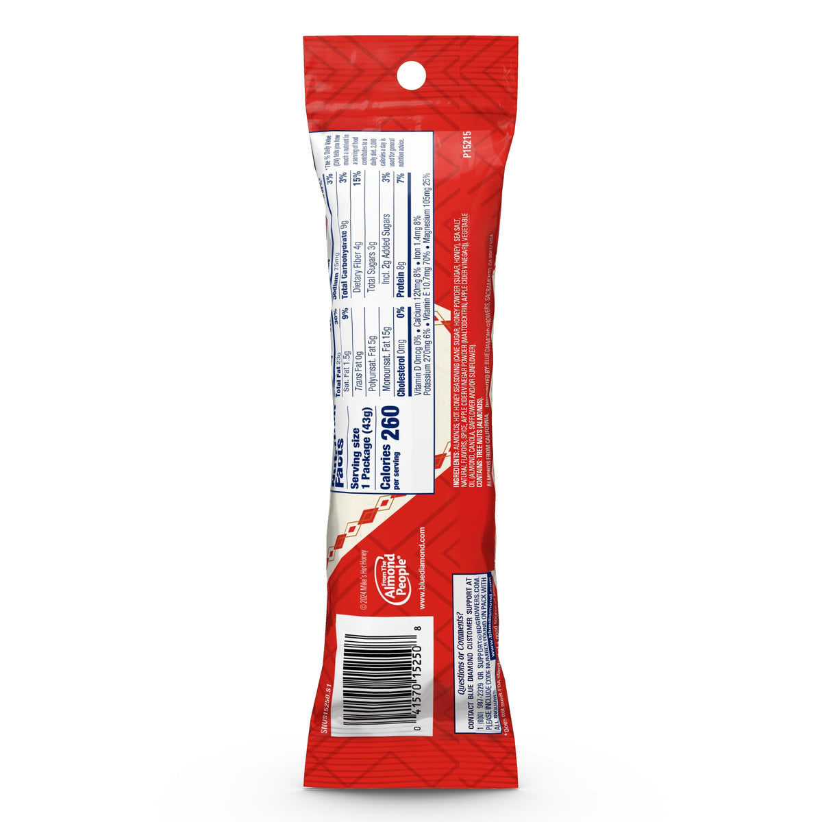 Convenient on-the-go Blue Diamond almond pack perfect for lunches