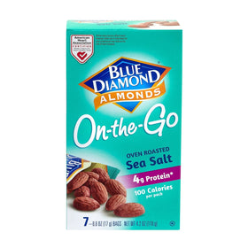 Blue Diamond Almonds sea salt sprinkle highlight on snack.