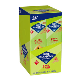 Gluten-free label on Blue Diamond Chile N Lime almonds packaging