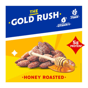 Blue Diamond Honey Roasted Almonds side view, portable travel snack