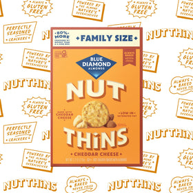 Blue Diamond Nut-Thins family-pack 6, great for sharing gluten-free snacks.