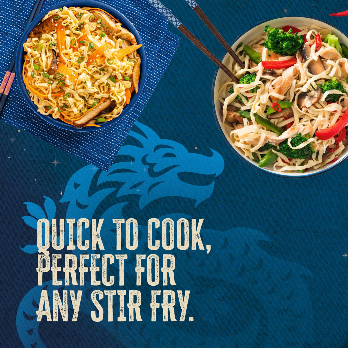 Blue Dragon Medium Cantonese Egg Noodles during cooking yield a springy texture.
