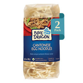 Blue Dragon medium Cantonese egg noodles nest for easy portioning and quick meals.