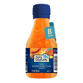 Blue Dragon Mango Sweet Chili Sauce bottle front suitable for dipping and flavoring meals