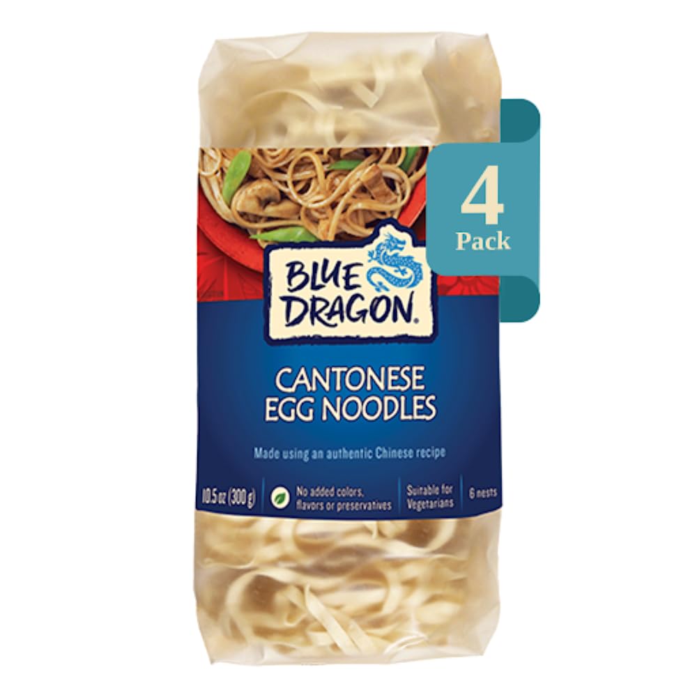 Blue Dragon noodles nest packaging for easy portioning and storage.