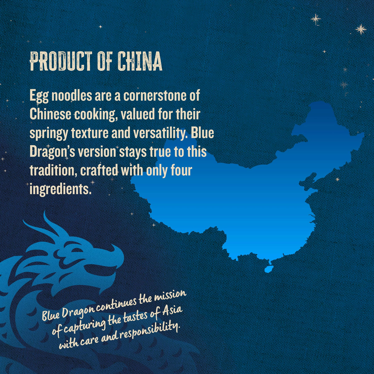 Blue Dragon noodles sauce absorption helps sauces cling and flavor meals.
