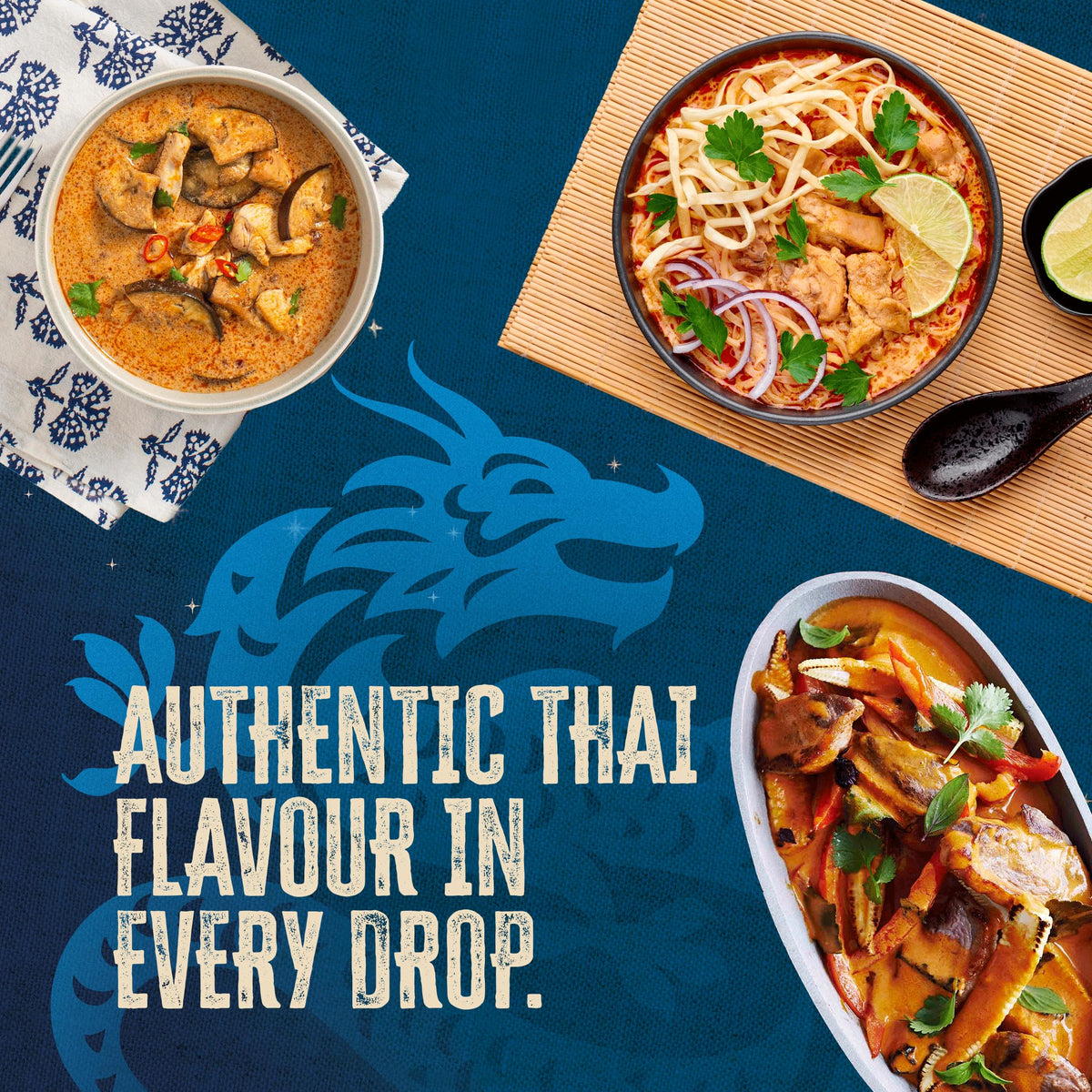Blue Dragon pad Thai paste sachet delivering tangy-sweet flavor base for best results