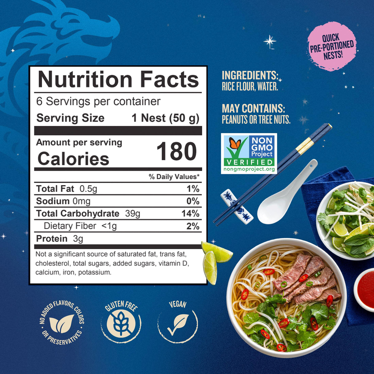 Blue Dragon Rice Noodles Stir-Fry Ready for flavorful dishes.