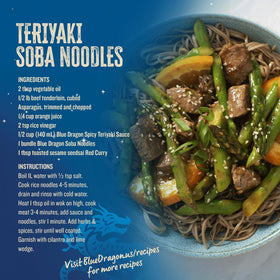 Blue Dragon soba noodles in broth ready to absorb flavors