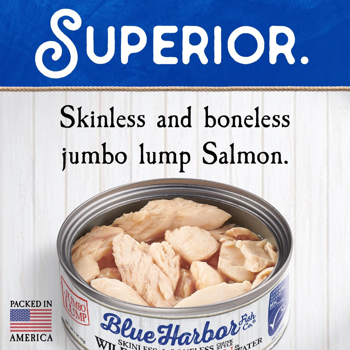 Blue Harbor Wild Pink Salmon on toast, easy meal option.