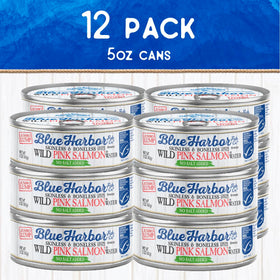 Blue Harbor skinless boneless pink salmon fillet close-up, versatile for salads.