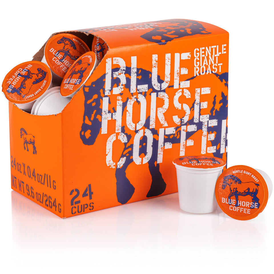 Blue Horse Kona Gentle Giant pod pack — premium Arabica for quick mornings.