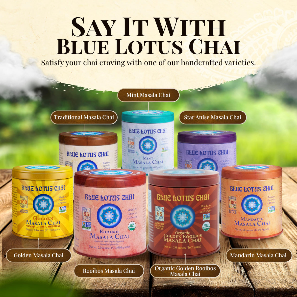 Blue Lotus Chai prepared chai cup shows quick flavor in moment.