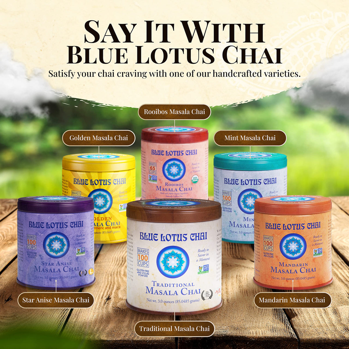 Blue Lotus Chai powder dissolves smoothly with hot water and milk.