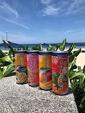 Blue Monkey Sparkling Guava Pack illustrates pantry-friendly, halal-certified refreshment