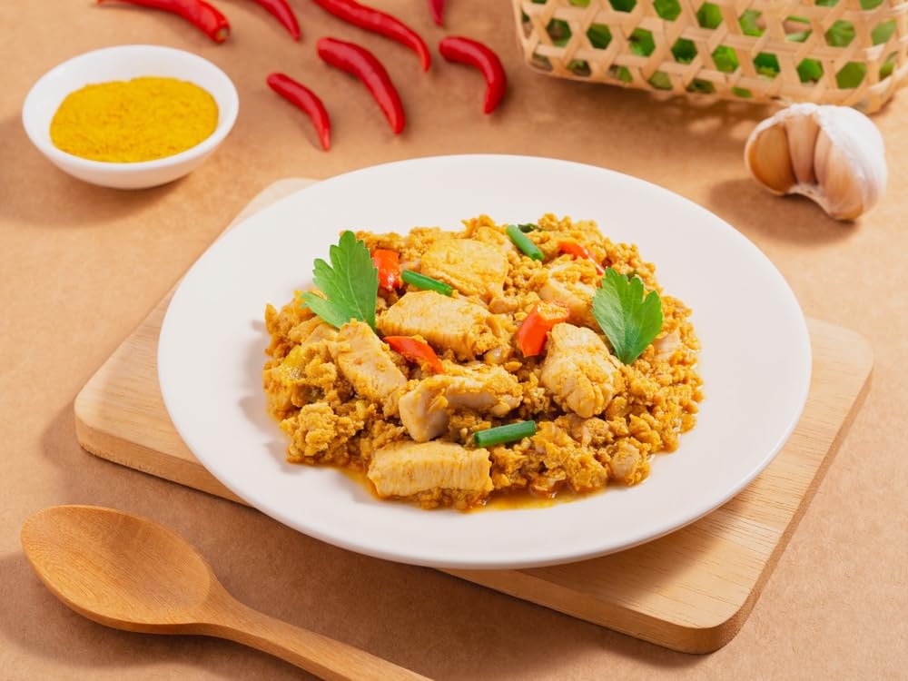 Blue Mountain Country curry powder enriched seafood dish