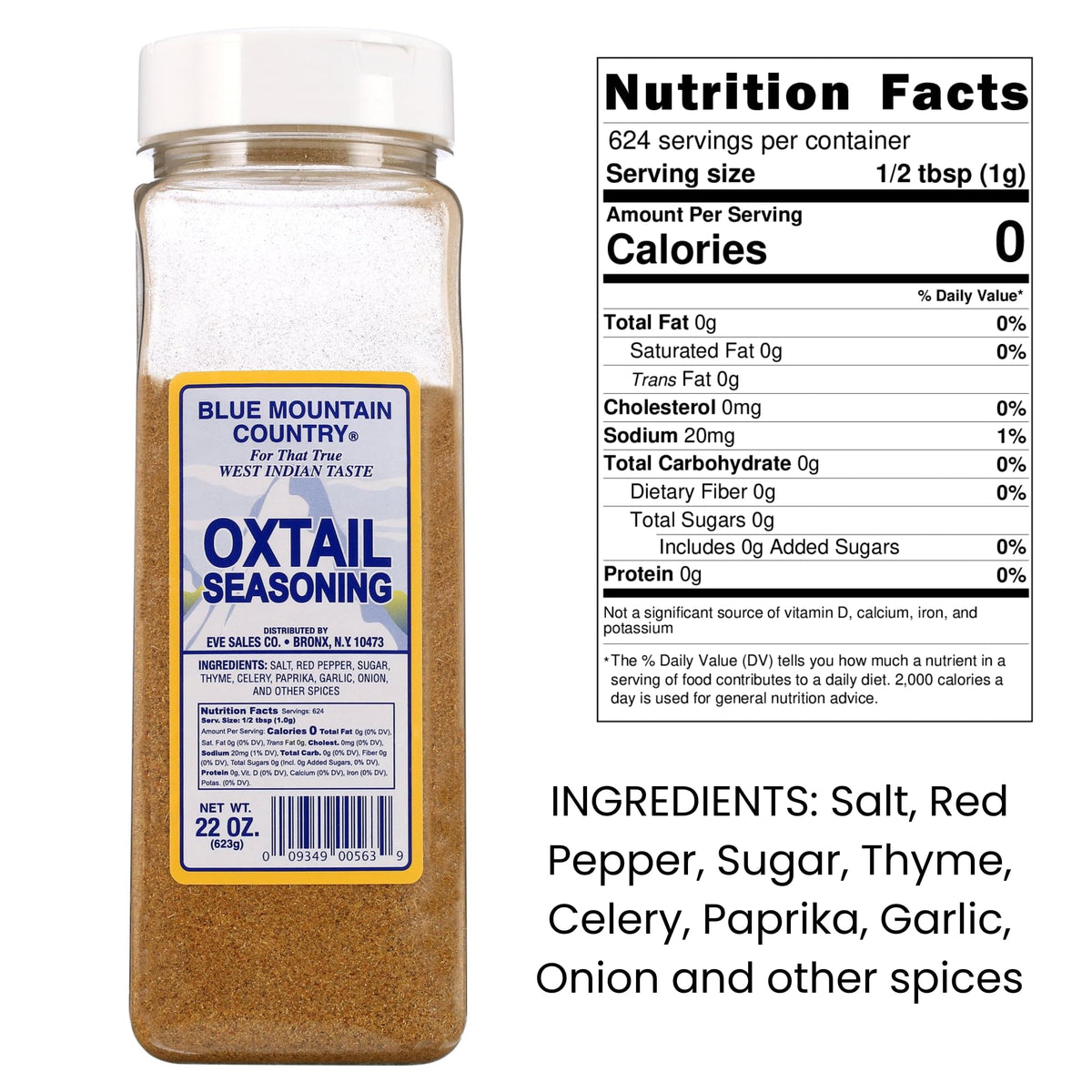 Blue Mountain Oxtail Seasoning closeup of ingredients for rich aroma.