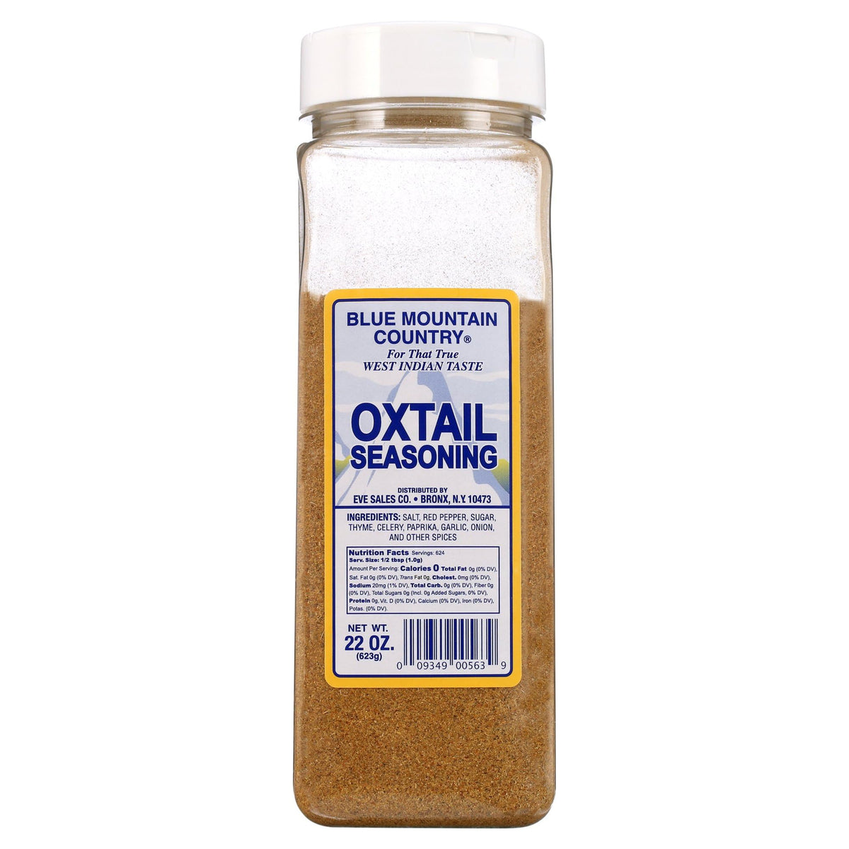 Blue Mountain Oxtail Seasoning jar front view, ideal for rich braises.