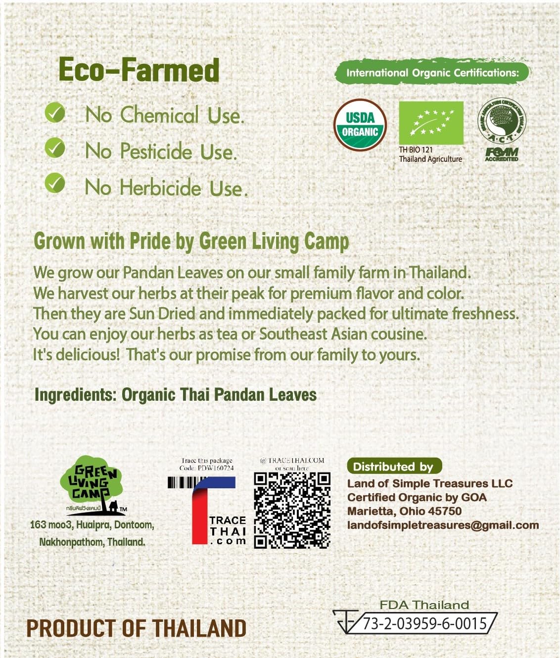 Blue Orchid Organic Pandan Powder close-up highlights vibrant green color for coloring desserts