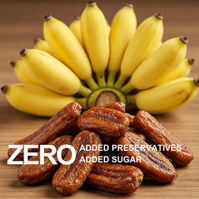 Blue Orchid Organic sun dried bananas label emphasizes organic, unsulfured quality.