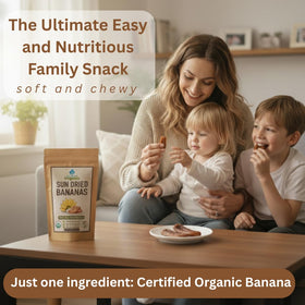Blue Orchid Organic sun dried bananas ideal for on-the-go meals.