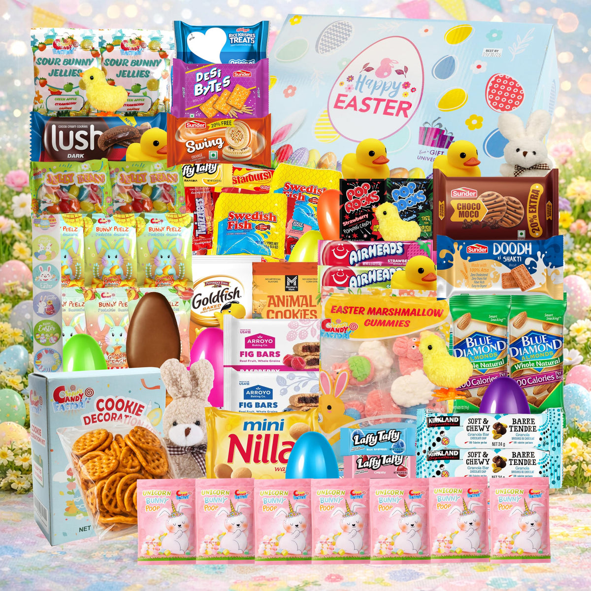 BLUE RIBBON seasonal treats display inviting holiday snacking.