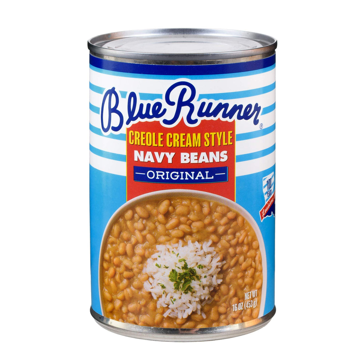 Blue Runner Creole Cream Style Navy Beans cans ready for quick meals