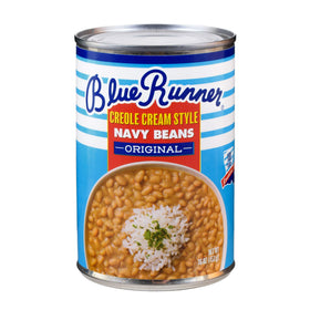 Blue Runner Creole Cream Style Navy Beans cans ready for quick meals