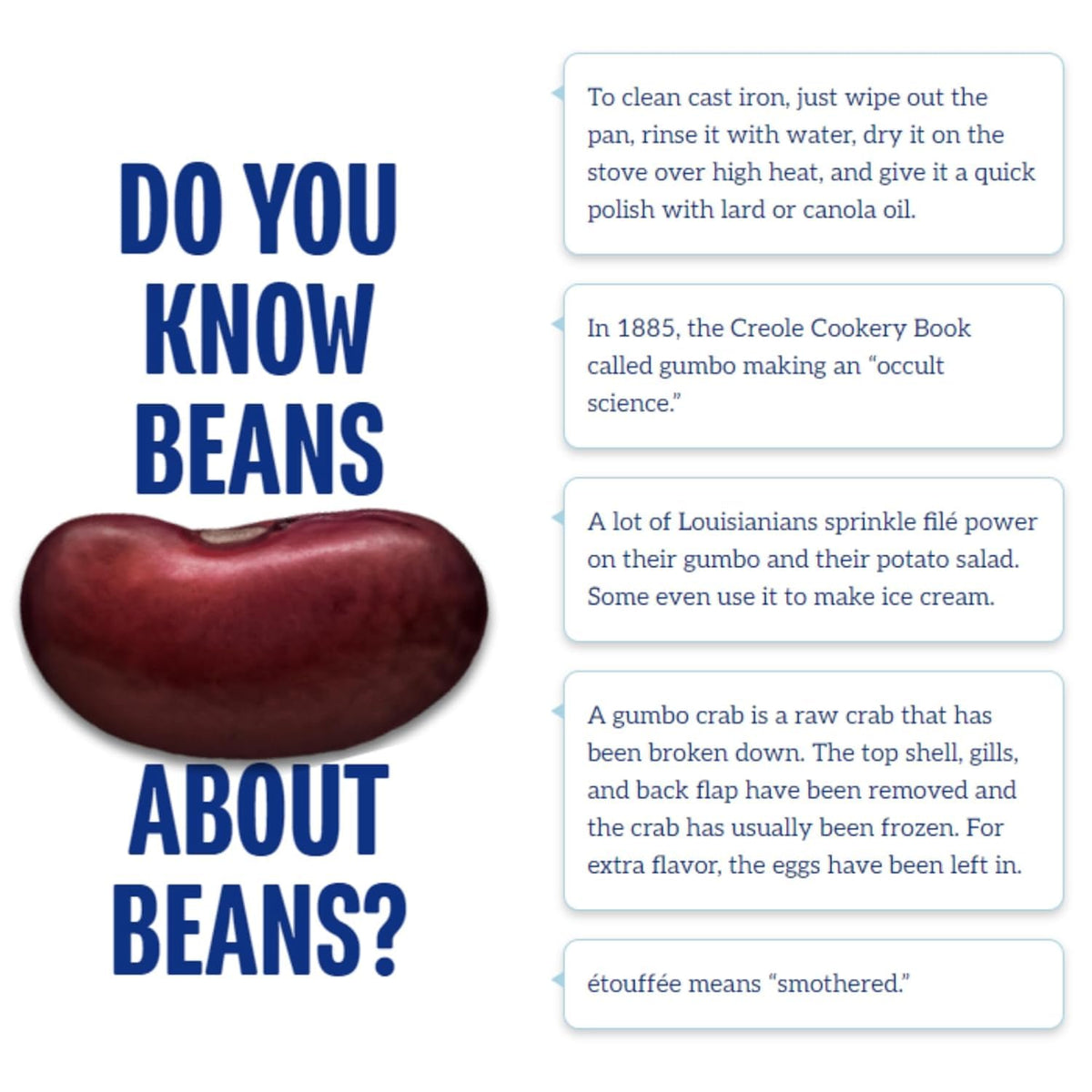 Blue Runner Creole beans with sausage pairing for a hearty dish.