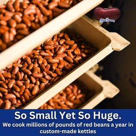 Blue Runner Creole Red Beans label on can helps easy kitchen organization.