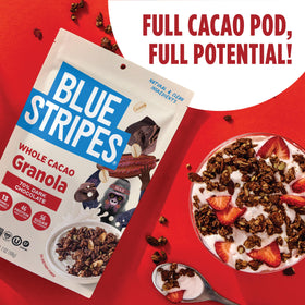 Blue Stripes gluten-free granola snack pack for on-the-go fuel