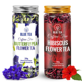 BLUE TEA Butterfly Pea Flower Tea bundle showing vibrant color for a refreshing afternoon ritual